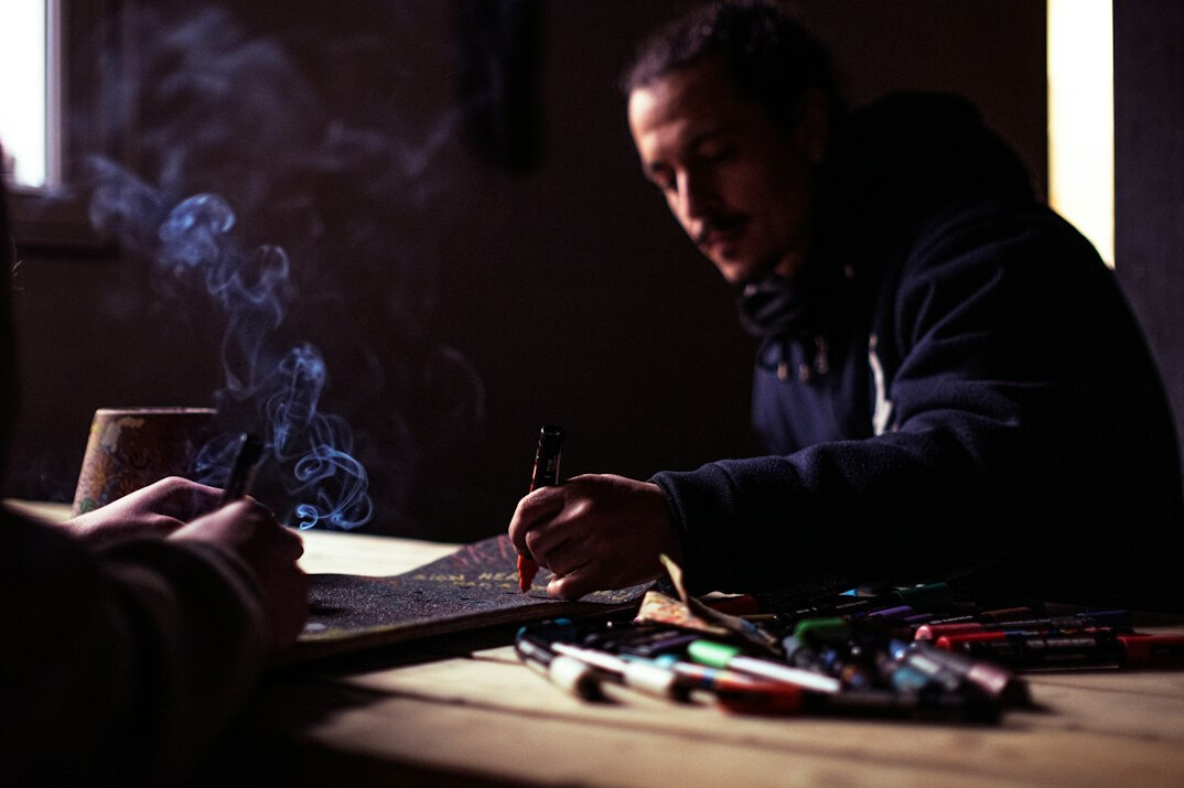 private investigator examining evidence