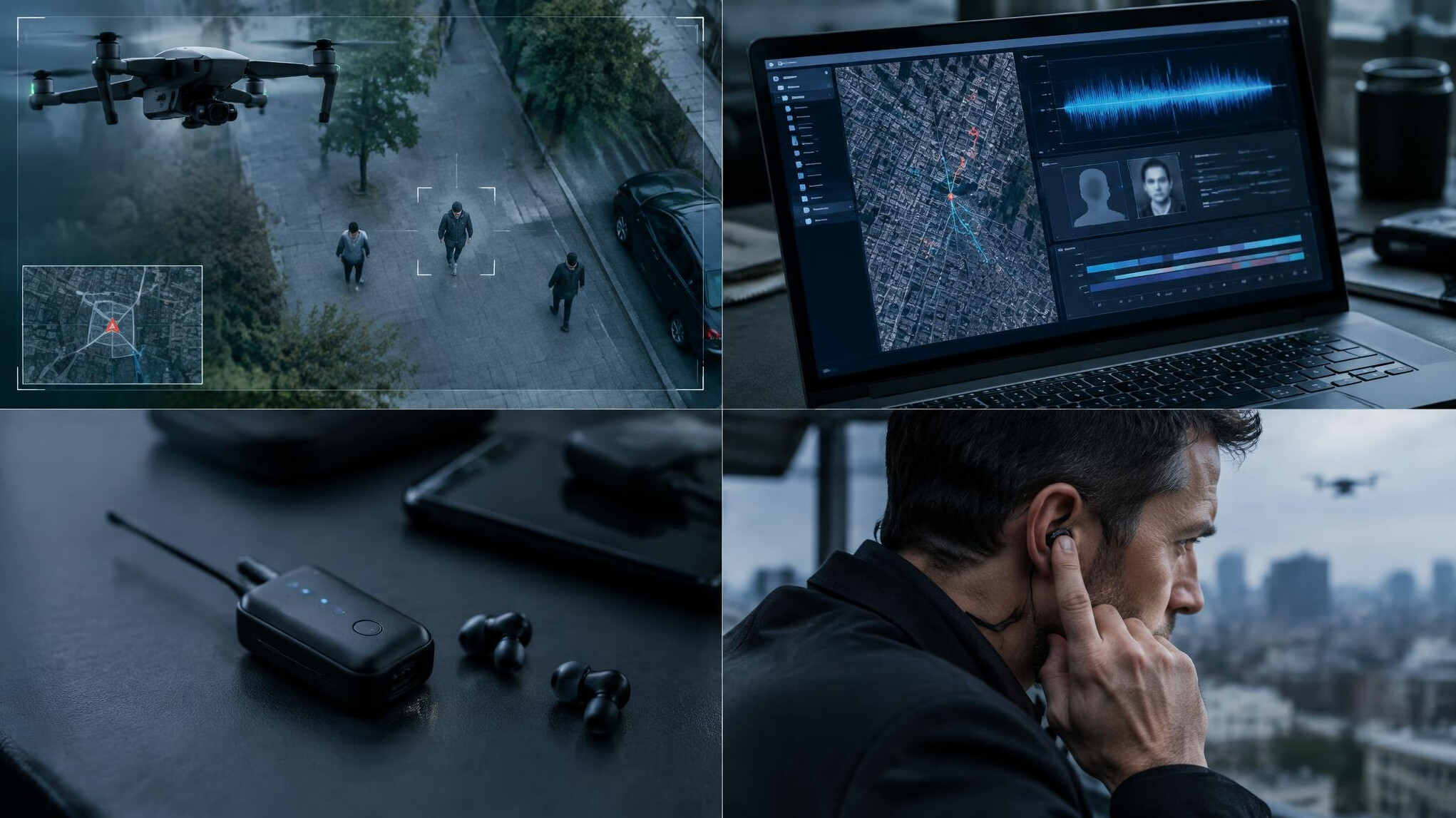 drone surveillance footage