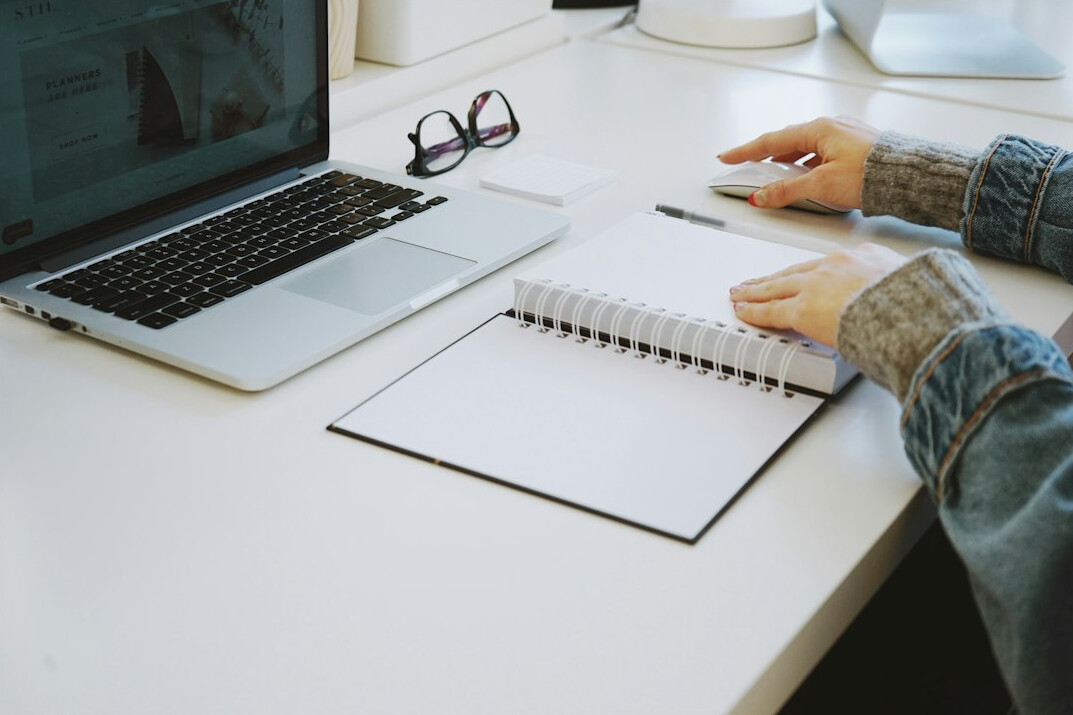 person making decision at desk