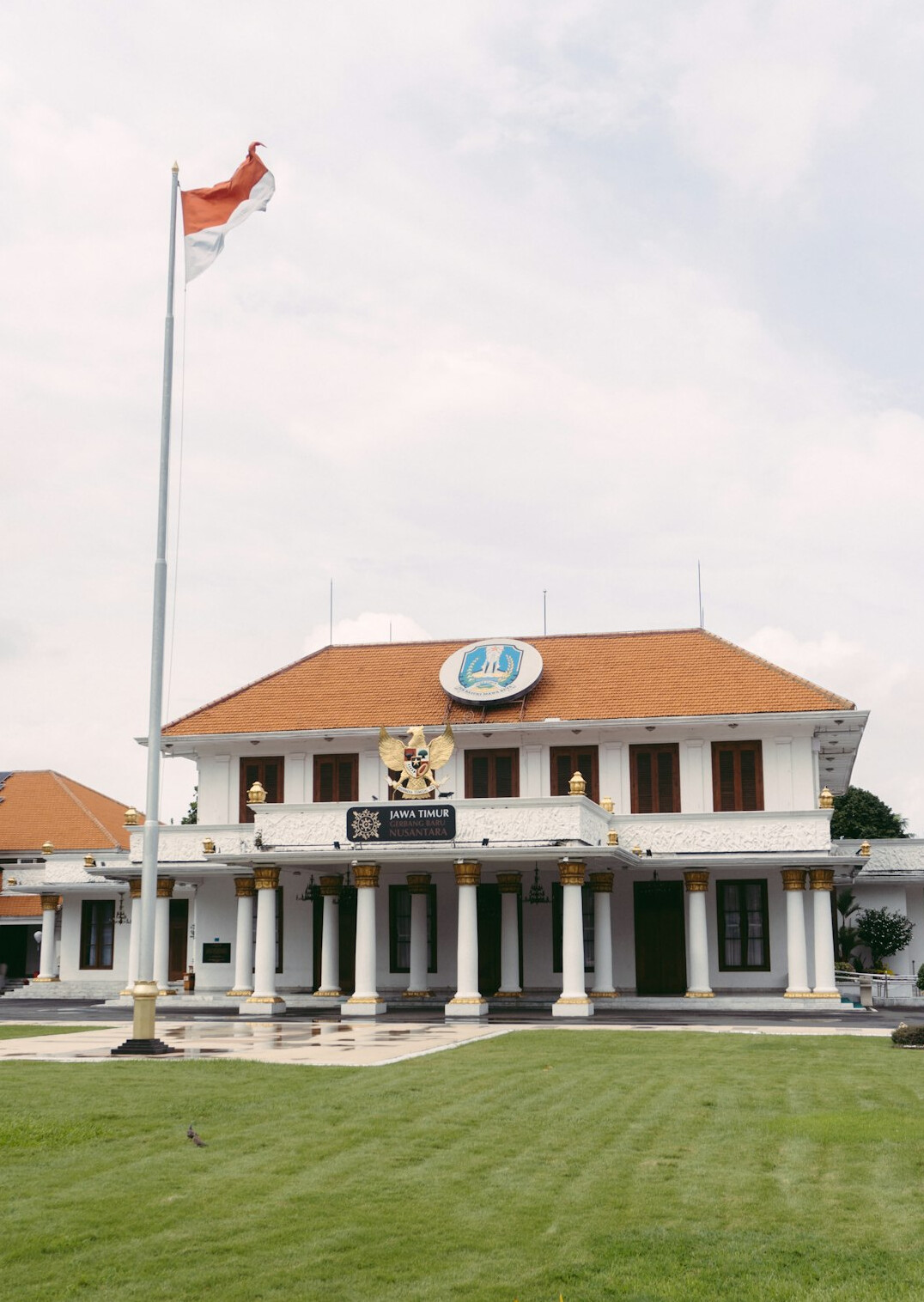 Exterior of a formal government administrative building with columns